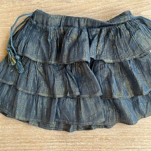 French brand Milapinou gold sparkle skirt